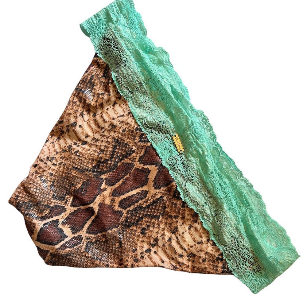 Beach Bunny Wild Honey Snake Print Bikini Bottom - image 5